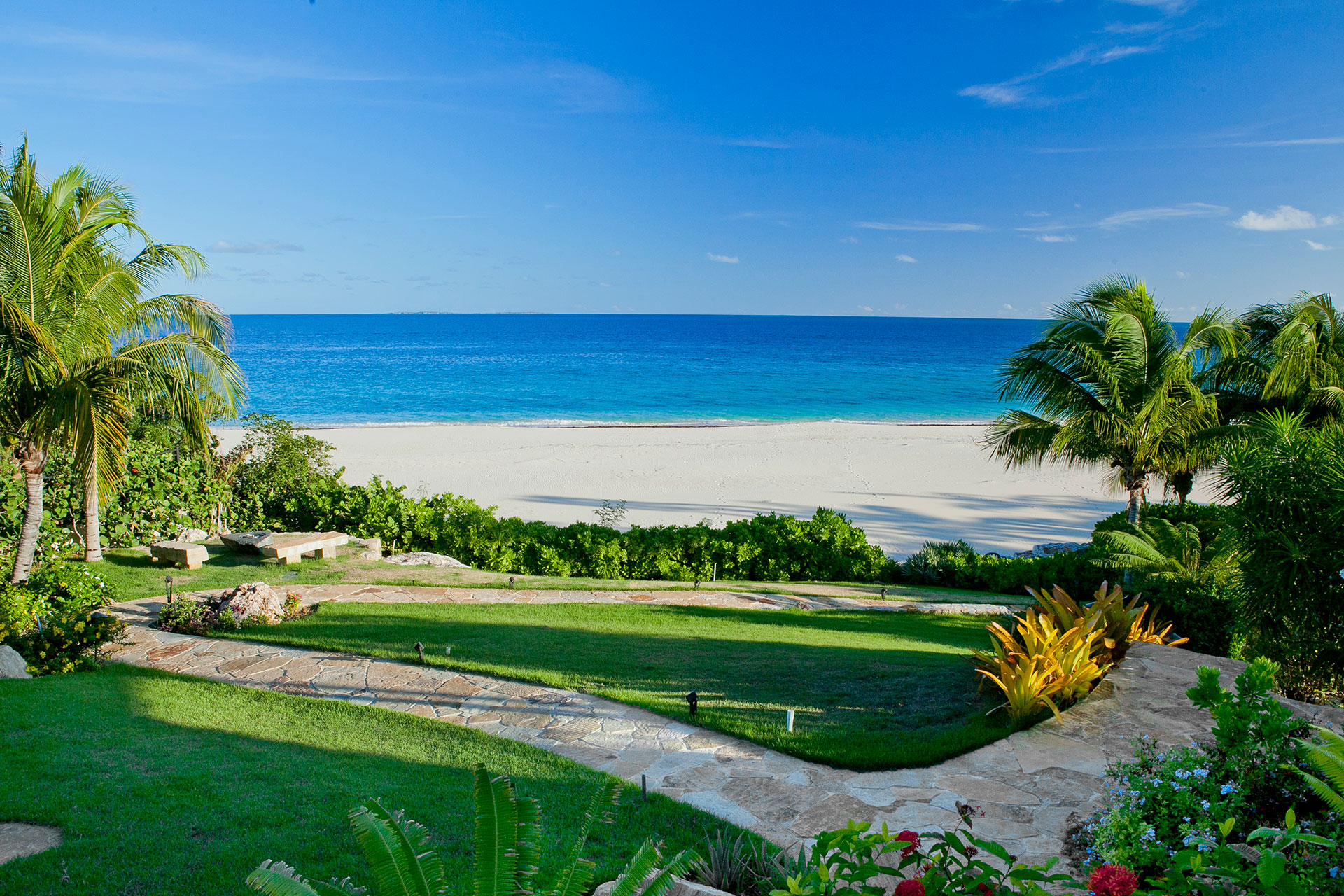 Beachfront villas in Caribbean