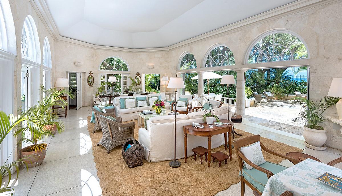 Heronetta-living room with views of the sea 4 bedroom villas in Barbados