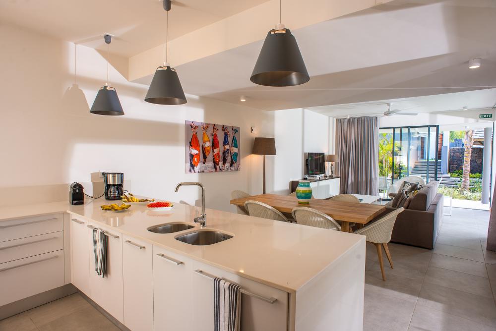 Marguery Villas Mauritius - Superior Villa Living & Kitchen area Marguery Villas Mauritius - Superior Villa Living & Kitchen area