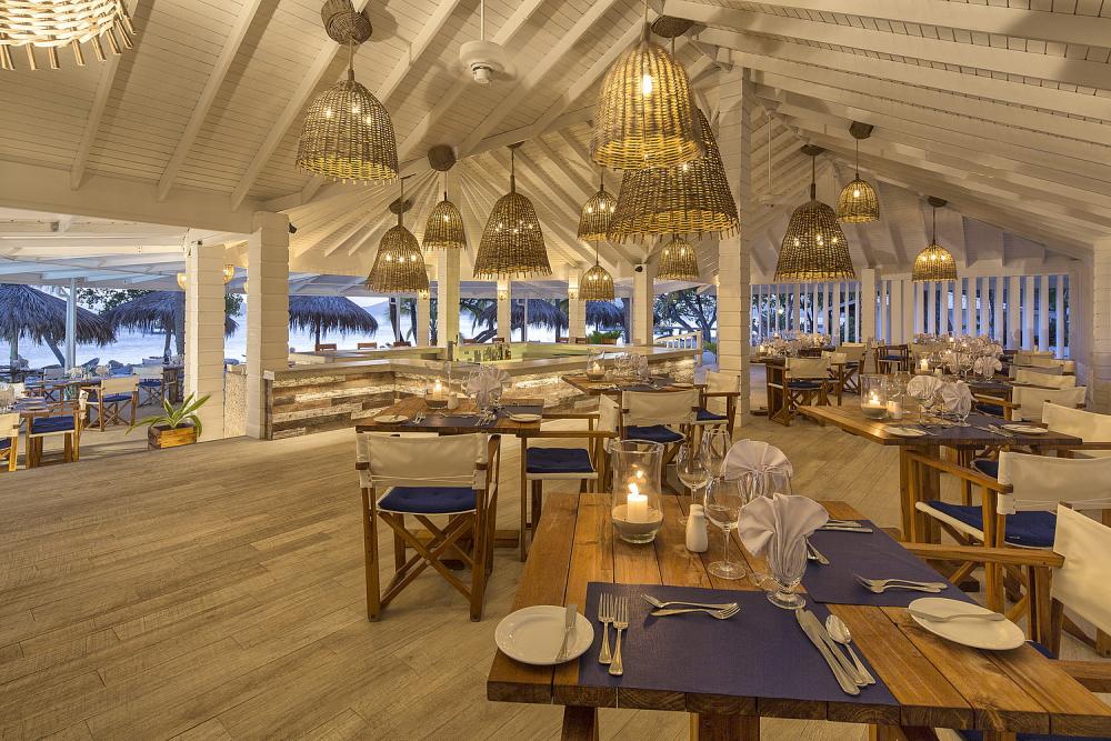 Grenadines, Palm Island Resort - Sunset Restaurant and Bar Grenadines, Palm Island Resort - Sunset Restaurant and Bar
