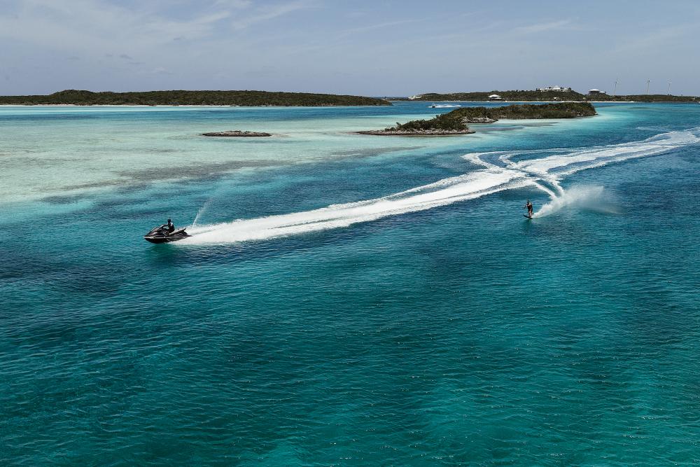 Over Yonder Cay - Exuma Private Island - Wakeboarding Over Yonder Cay